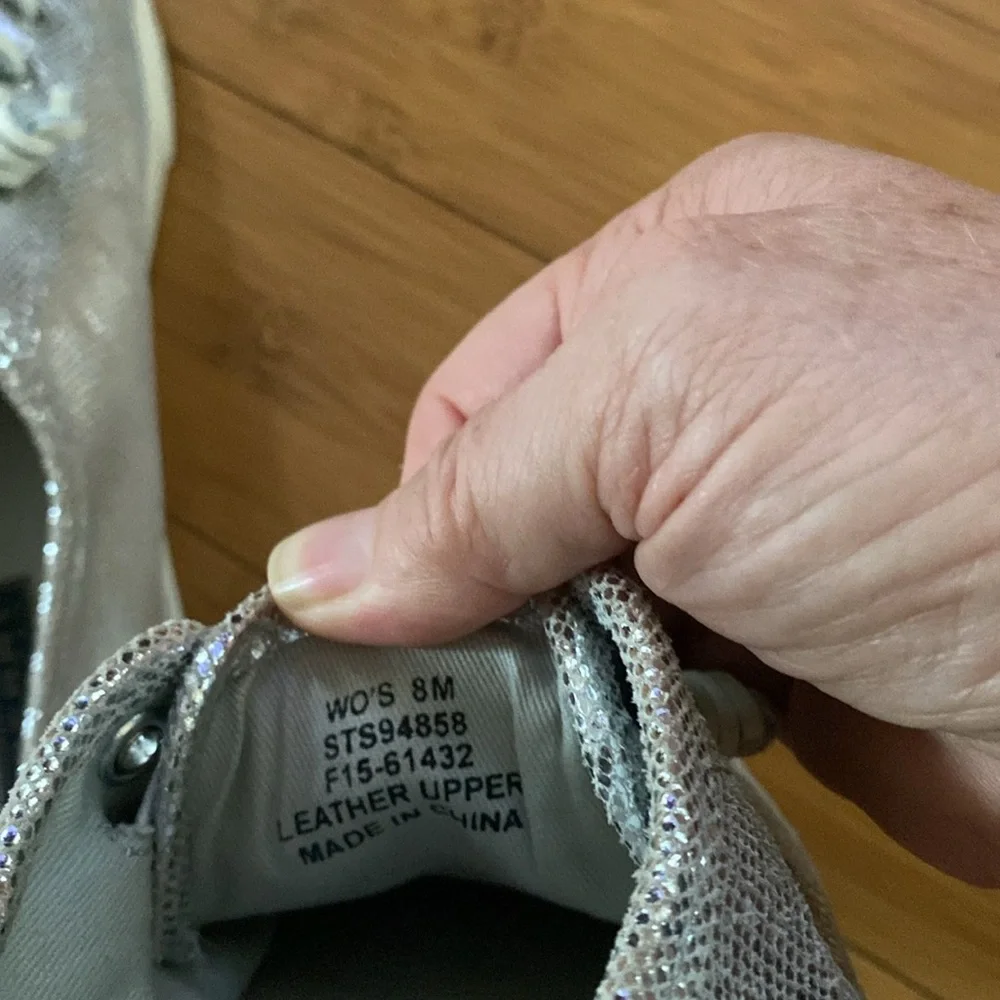 Sperry silver sneakers